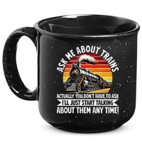Train Locomotive Railway Conductor Train Engineer Retro 15oz Campfire Ceramic Mug