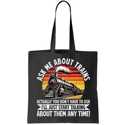Train Locomotive Railway Conductor Train Engineer Retro Bag