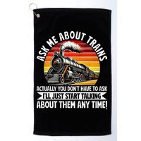 Train Locomotive Railway Conductor Train Engineer Retro Golf Towel