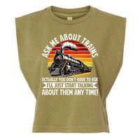 Train Locomotive Railway Conductor Train Engineer Retro Garment-Dyed Women's Muscle Tee