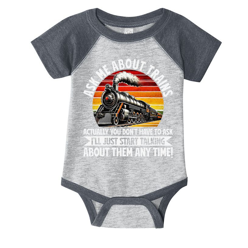 Train Locomotive Railway Conductor Train Engineer Retro Infant Baby Jersey Bodysuit