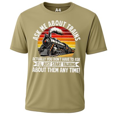 Train Locomotive Railway Conductor Train Engineer Retro Performance Shirt