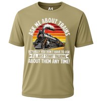 Train Locomotive Railway Conductor Train Engineer Retro Performance Shirt