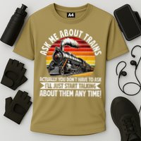 Train Locomotive Railway Conductor Train Engineer Retro Performance Shirt