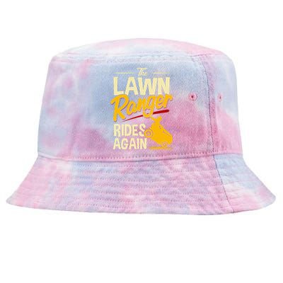 The Lawn Ranger Rides Again Lawn Tractor Mowing Tie-Dyed Bucket Hat