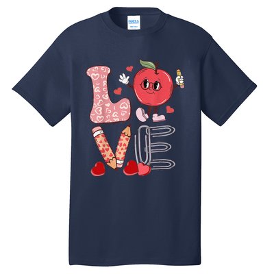 Teacher Love Retro Groovy Women's Day Gifts For Teachers Tall T-Shirt