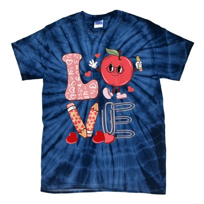 Teacher Love Retro Groovy Women's Day Gifts For Teachers Tie-Dye T-Shirt