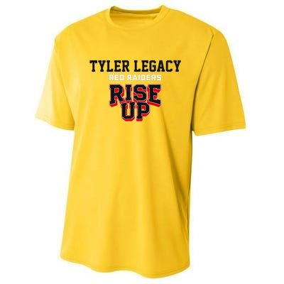 Tyler Legacy Red Raiders Rise Up Hs Performance Sprint T-Shirt