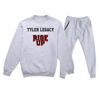 Tyler Legacy Red Raiders Rise Up Hs Premium Crewneck Sweatsuit Set