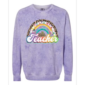 Teacher Life Rainbow Teacher for Wo Best Teacher Colorblast Crewneck Sweatshirt