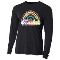 Teacher Life Rainbow Teacher for Wo Best Teacher Cooling Performance Long Sleeve Crew