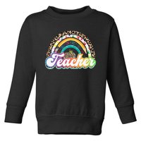 Teacher Life Rainbow Teacher for Wo Best Teacher Toddler Sweatshirt