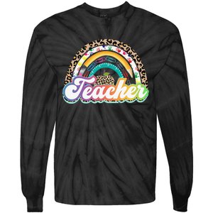 Teacher Life Rainbow Teacher for Wo Best Teacher Tie-Dye Long Sleeve Shirt