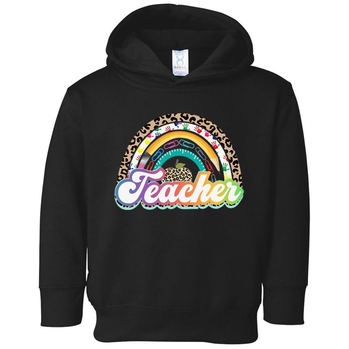 Teacher Life Rainbow Teacher for Wo Best Teacher Toddler Hoodie