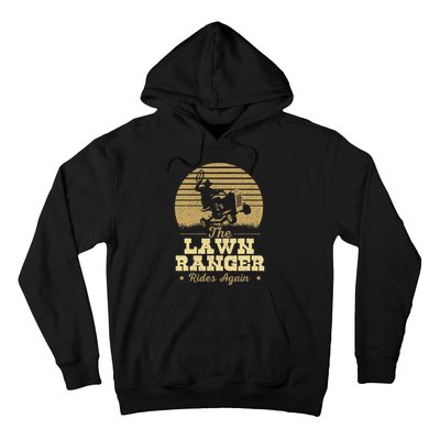 The Lawn Ranger Rides Again Landscraper Mower Landscaping Hoodie