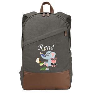 Teacher Library Read Book Club Piggie Elephant Pigeons Funny Cotton Canvas Backpack