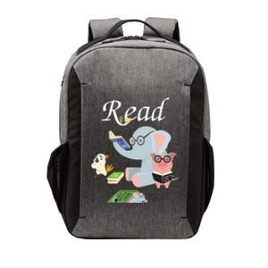 Teacher Library Read Book Club Piggie Elephant Pigeons Funny Vector Backpack