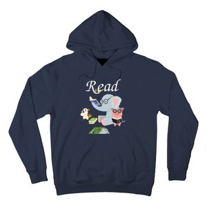 Teacher Library Read Book Club Piggie Elephant Pigeons Funny Hoodie