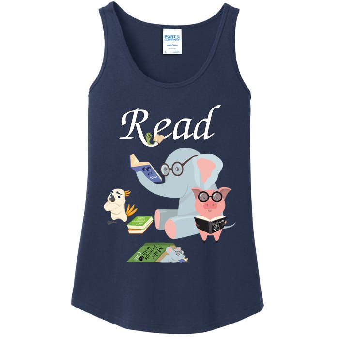 Teacher Library Read Book Club Piggie Elephant Pigeons Funny Ladies Essential Tank