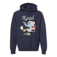 Teacher Library Read Book Club Piggie Elephant Pigeons Funny Premium Hoodie