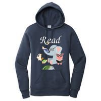 Teacher Library Read Book Club Piggie Elephant Pigeons Funny Women's Pullover Hoodie