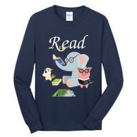 Teacher Library Read Book Club Piggie Elephant Pigeons Funny Tall Long Sleeve T-Shirt