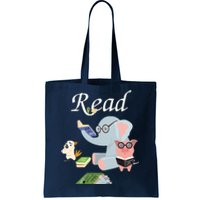 Teacher Library Read Book Club Piggie Elephant Pigeons Funny Tote Bag