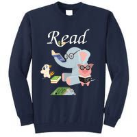 Teacher Library Read Book Club Piggie Elephant Pigeons Funny Tall Sweatshirt