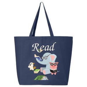 Teacher Library Read Book Club Piggie Elephant Pigeons Funny 25L Jumbo Tote