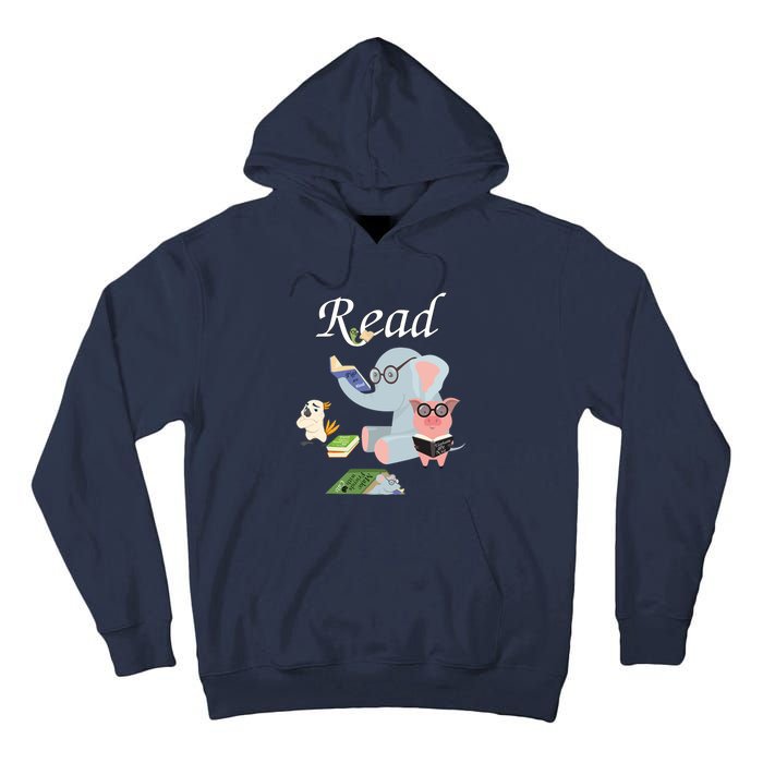 Teacher Library Read Book Club Piggie Elephant Pigeons Funny Tall Hoodie