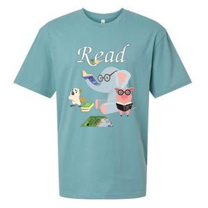 Teacher Library Read Book Club Piggie Elephant Pigeons Funny Sueded Cloud Jersey T-Shirt