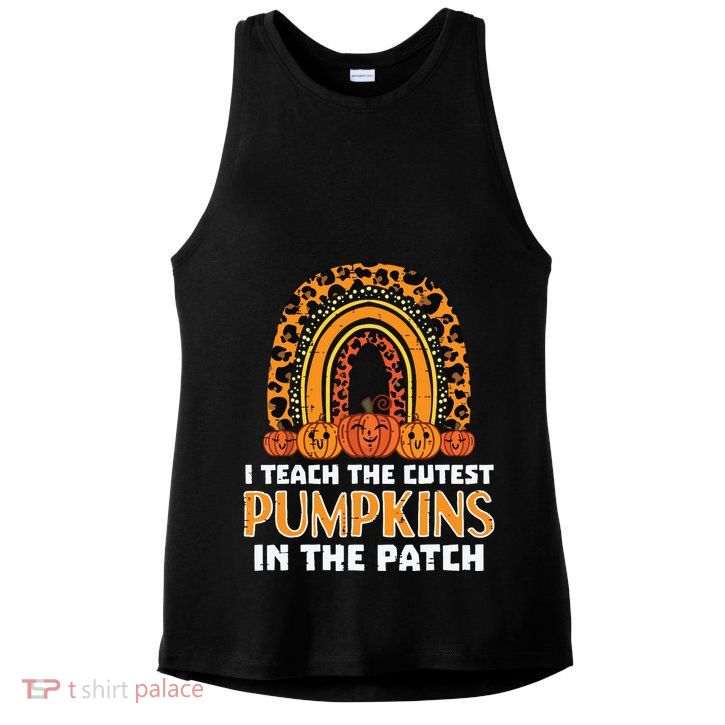 Teach Leopard Rainbow Cute Halloween Costume Teacher Women Ladies PosiCharge Tri-Blend Wicking Tank