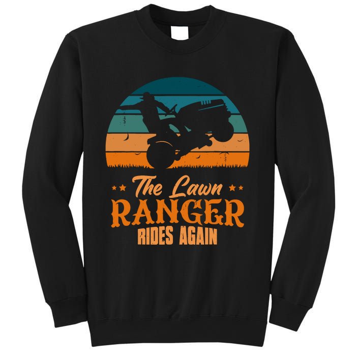 The Lawn Ranger Rides Again Mowing Vintage Retro Mower Sweatshirt