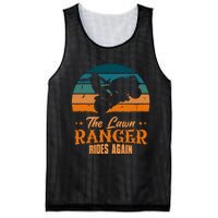 The Lawn Ranger Rides Again Mowing Vintage Retro Mower Mesh Reversible Basketball Jersey Tank