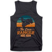 The Lawn Ranger Rides Again Mowing Vintage Retro Mower Tank Top