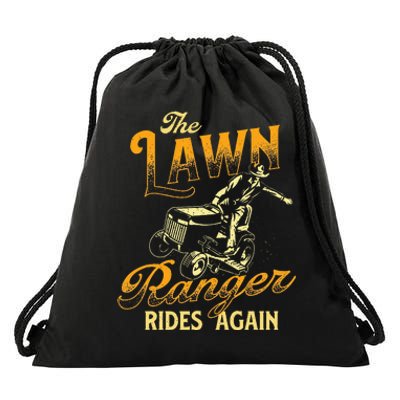 The Lawn Ranger Rides Again Gardener Lawn Mower Drawstring Bag