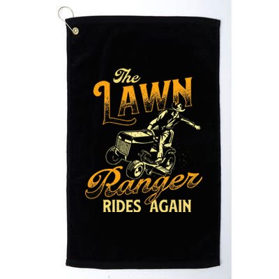 The Lawn Ranger Rides Again Gardener Lawn Mower Platinum Collection Golf Towel