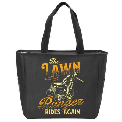 The Lawn Ranger Rides Again Gardener Lawn Mower Zip Tote Bag