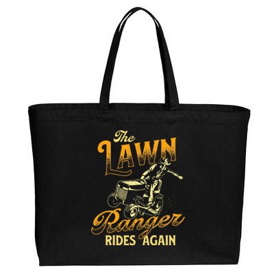 The Lawn Ranger Rides Again Gardener Lawn Mower Cotton Canvas Jumbo Tote