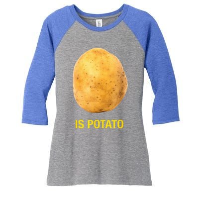 The Late Show With Stephen Colbert Is Potato Charity Women's Tri-Blend 3/4-Sleeve Raglan Shirt