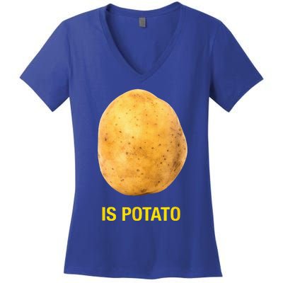 The Late Show With Stephen Colbert Is Potato Charity Women's V-Neck T-Shirt