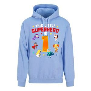 This Little Superhero Is 1 Year Old Super Hero 1st Bday Age Cute Gift Unisex Surf Hoodie