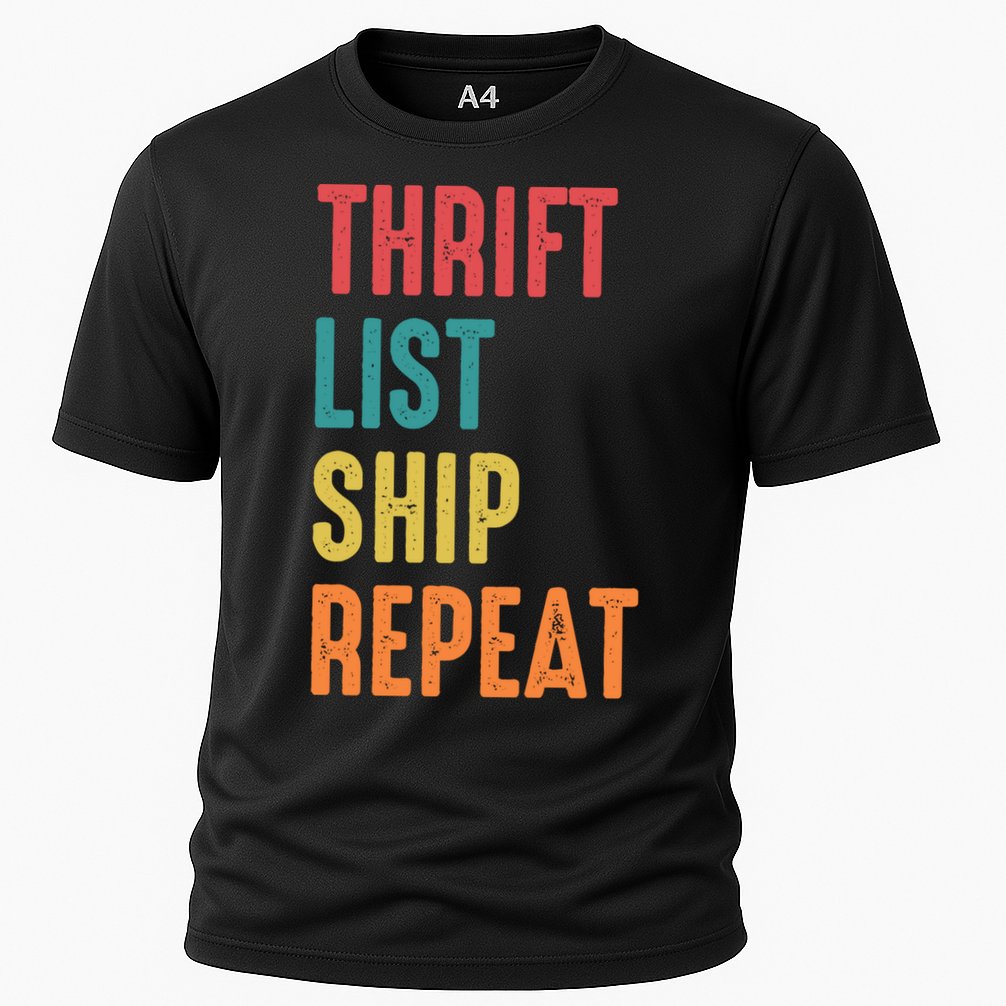 Thrift List Ship Repeat Funny Sourcing Reseller Gift Performance Shirt