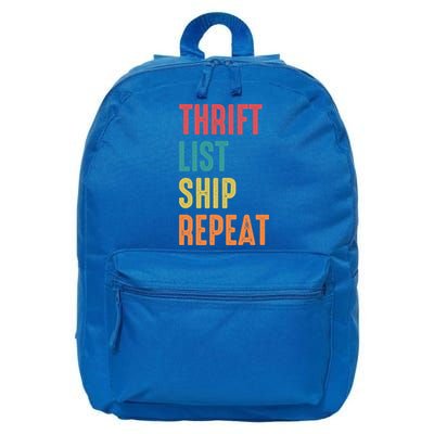 Thrift List Ship Repeat Funny Sourcing Reseller Gift 16 in Basic Backpack