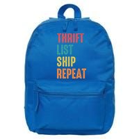 Thrift List Ship Repeat Funny Sourcing Reseller Gift 16 in Basic Backpack