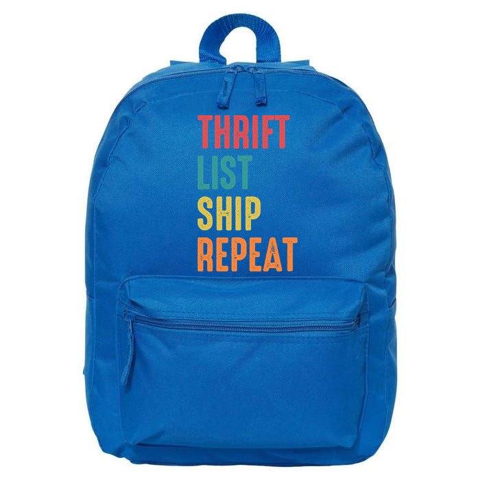 Thrift List Ship Repeat Funny Sourcing Reseller Gift 16 in Basic Backpack