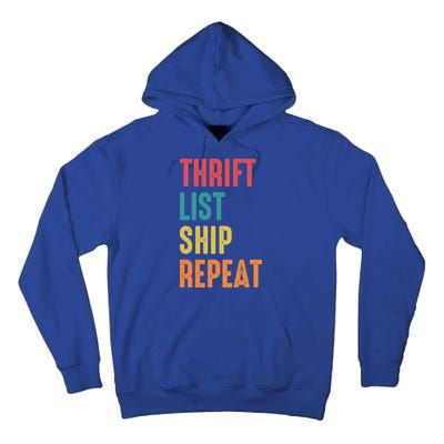 Thrift List Ship Repeat Funny Sourcing Reseller Gift Tall Hoodie