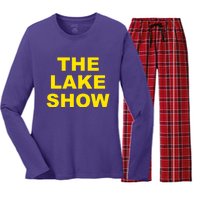 The Lake Show Basketball Los Angeles Women's Long Sleeve Flannel Pajama Set 