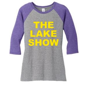 The Lake Show Basketball Los Angeles Women's Tri-Blend 3/4-Sleeve Raglan Shirt