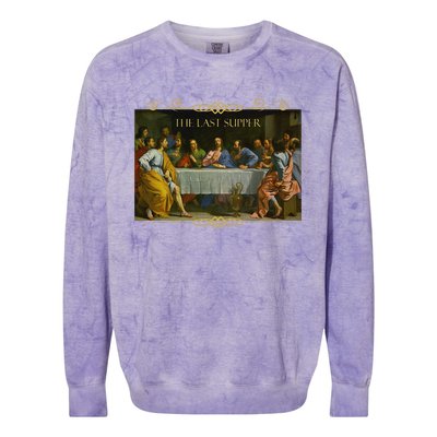 The Last Supper Painting Catholic Easter Jesus Lent Colorblast Crewneck Sweatshirt